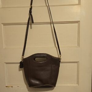 Vintage Coach 90s Brown Leather Shoulder Bag